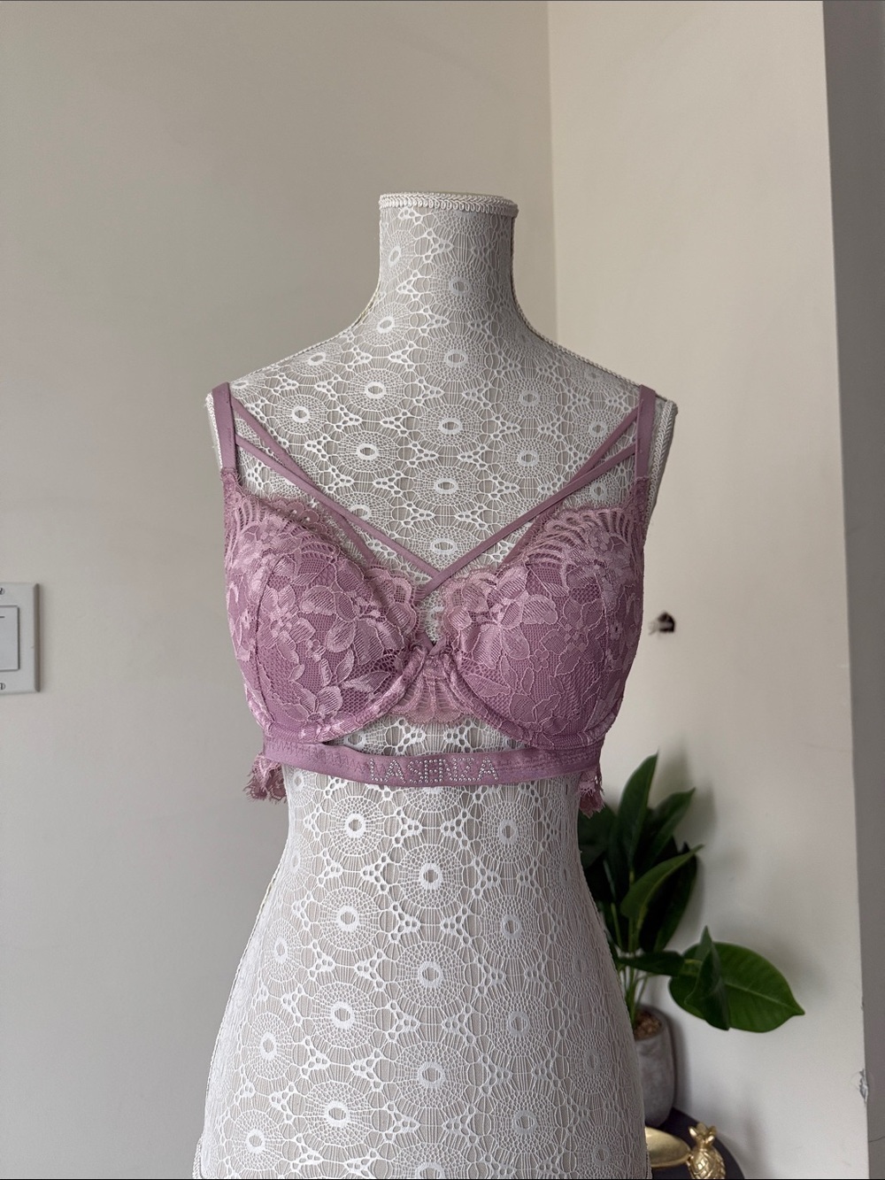 La SENZA Lace Push up Bra - Mauve Pink